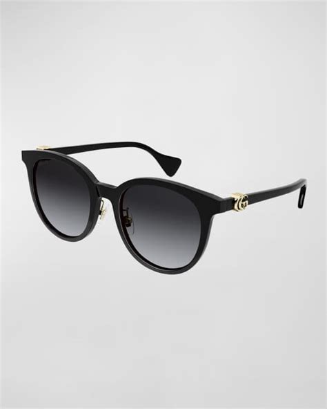 gucci gg cat-eye round acetate sunglasses|Gucci oversized cat eye sunglasses.